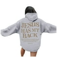 thumbnail image 1 of Jesus Loves You Hoodie Christian Sweatshirt Jesus Gifts Pullover Tops Streetwear Gift Y2K Clothes, Grey, 1 of 5