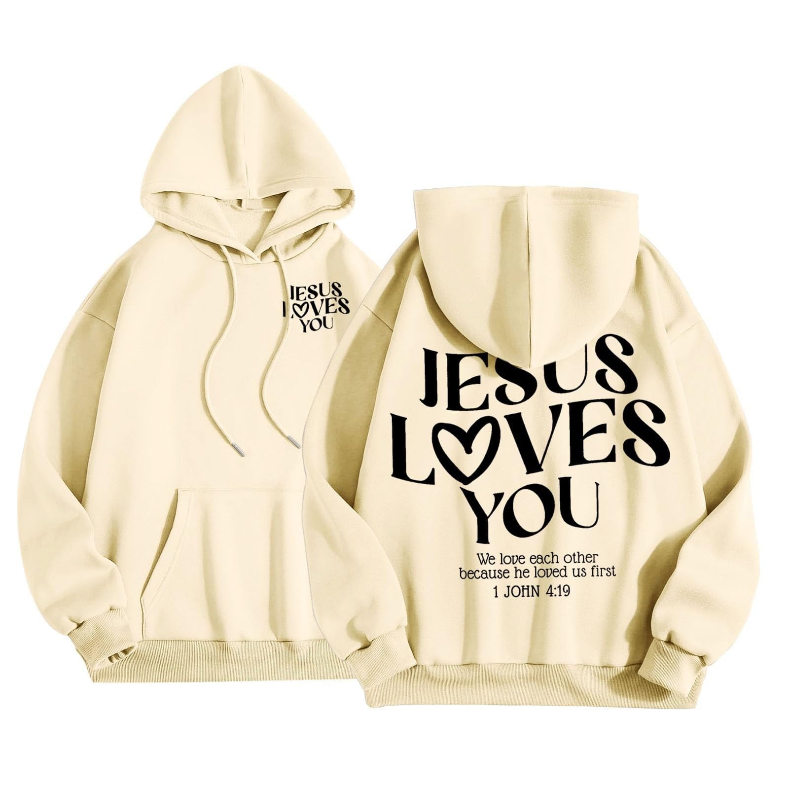 Jesus Loves You Pullover Hoodie -Jesus is King Hoodie Jesus Loves You Pullover Hoodie -Jesus is King Hoodie