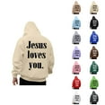 thumbnail image 1 of Jesus Loves You Hoodies for Men 2025 Christian Hooded Sweatshirt with Pockets Jesus Hoodie Pullover Hoody Mens Hoodies, 1 of 6