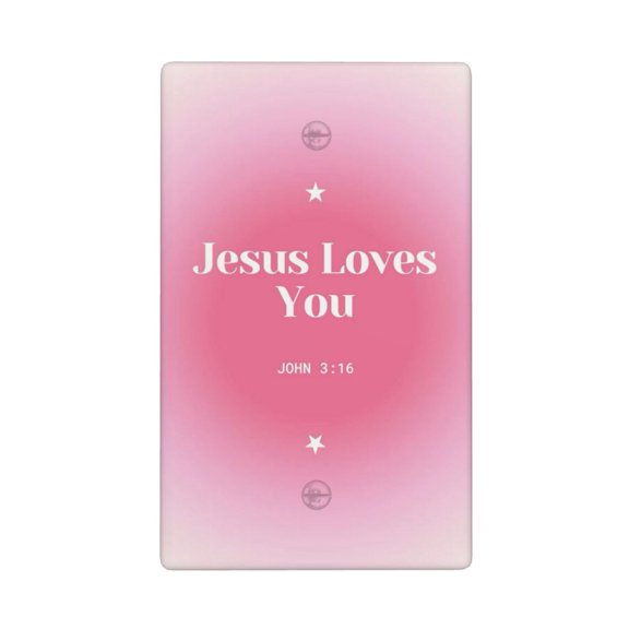 Jesus Loves You John Decorative Blank Wall Plate Cover, Polycarbonate Switch Plate