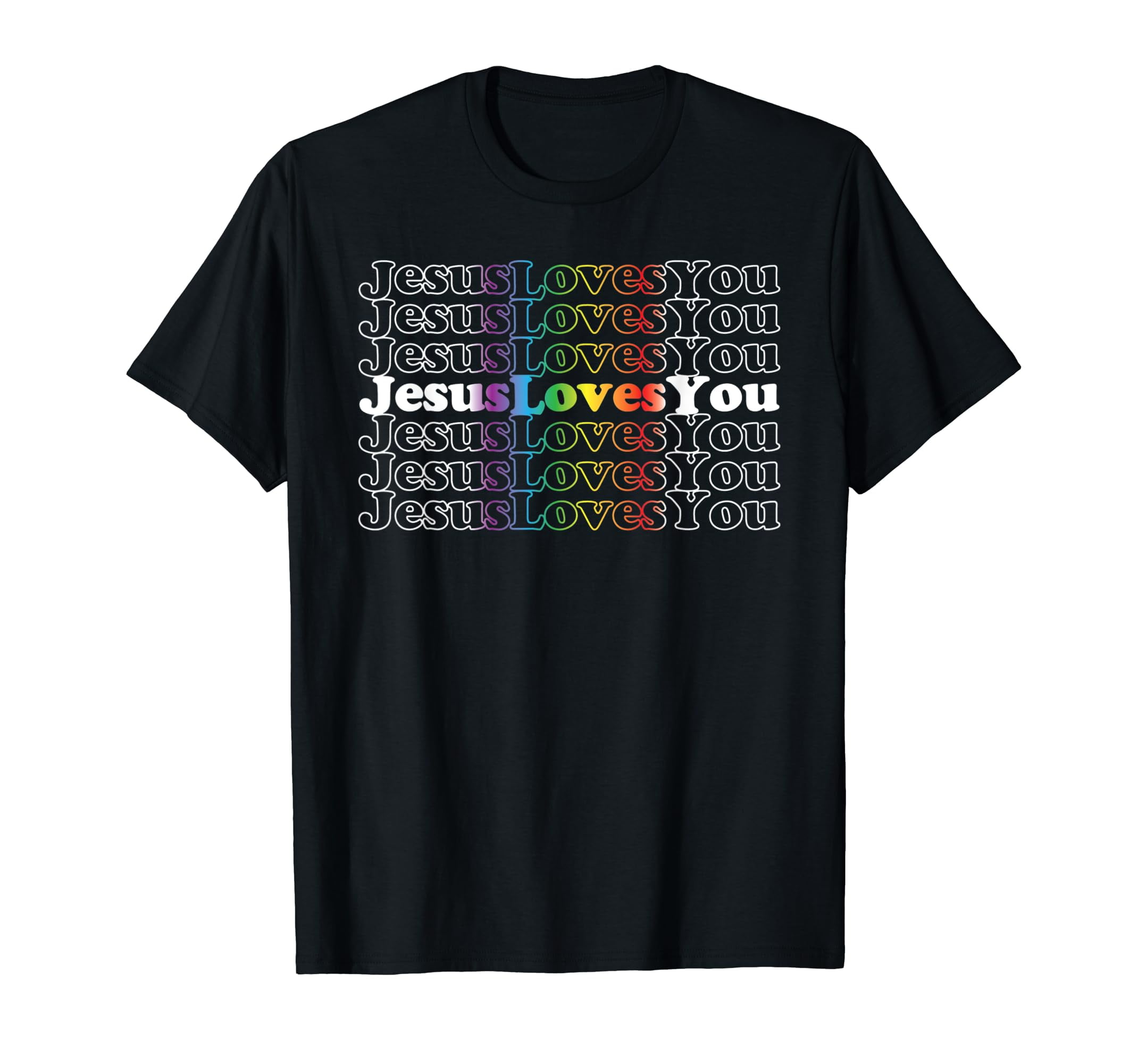 Jesus Loves You LGBT Rainbow Christians Pride Camiseta Walmart