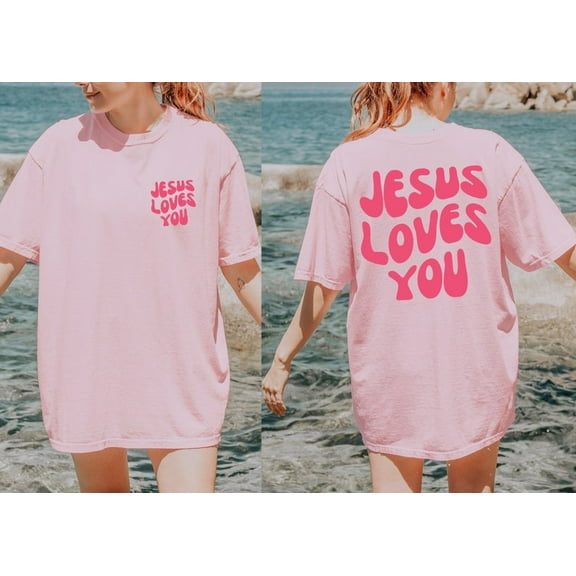 Jesus Loves You Tee, Jesus Shirt, Christian Shirt, Aesthetic Clothes, Bible Verse Shirt, Christian Merch