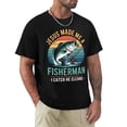 thumbnail image 1 of Jesus Made Me A Fisherman Fresh Men's Cotton Short Sleeve HD Print Tee for Casual T-Shirt Crew Neck Top Black L, 1 of 7