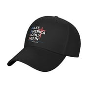 CWTYEOXE Jesus Make America Godly Again Baseball Cap Adjustable Trucker Sun Hat Outdoor Sport Casquette Hats for Men Women Black