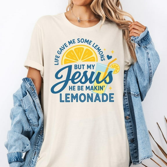 Jesus Makes Lemonade – Faith-Inspired Lemon T-Shirt | Christian Apparel for Women & Men