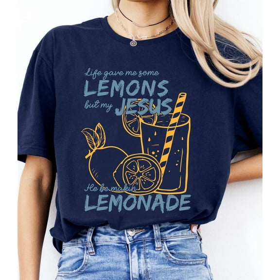 "Jesus Makes Lemonade" Inspirational Christian T-Shirt - Unisex Comfort Colors Graphic Tee