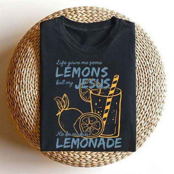 "Jesus Makes Lemonade" Inspirational Christian T-Shirt - Unisex Comfort Colors Graphic Tee