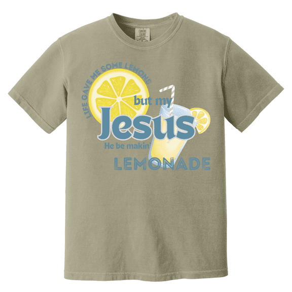 "Jesus Makes Lemonade” T-Shirt - Christian Graphic Comfort Colors Tee, Cute Lemon Shirt Gift