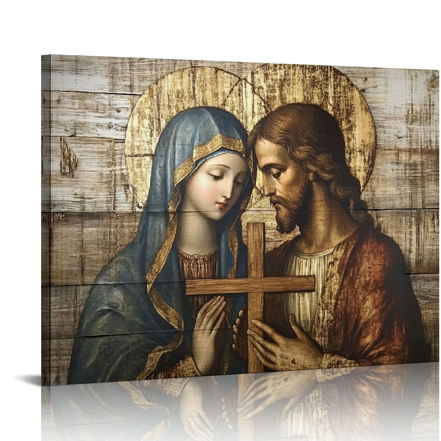 Jesus and Mary Wall Art Jesus Christ and Mary Pictures Canvas Print on ...
