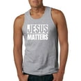 thumbnail image 1 of Jesus Matters Christian Love God Church | Mens Inspirational/Christian Graphic Tank Top, Heather Grey, Medium, 1 of 3
