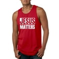 thumbnail image 1 of Jesus Matters Christian Love God Church | Mens Inspirational/Christian Graphic Tank Top, Red, Medium, 1 of 3
