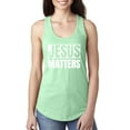thumbnail image 1 of Jesus Matters Christian Love God Church | Womens Inspirational/Christian Jersey Racerback Tank Top, Mint, Large, 1 of 3