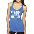 thumbnail image 1 of Jesus Matters Christian Love God Church | Womens Inspirational/Christian Premium Tri-Blend Racerback Tank Top, Vintage Royal, Medium, 1 of 3