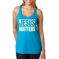 thumbnail image 1 of Jesus Matters Christian Love God Church | Womens Inspirational/Christian Premium Tri-Blend Racerback Tank Top, Vintage Turquoise, Small, 1 of 3