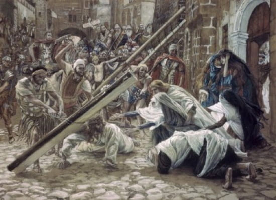 Jesus Meets His Mother James Tissot (1836-1902 French) Canvas Art - James Tissot (18 x 24)