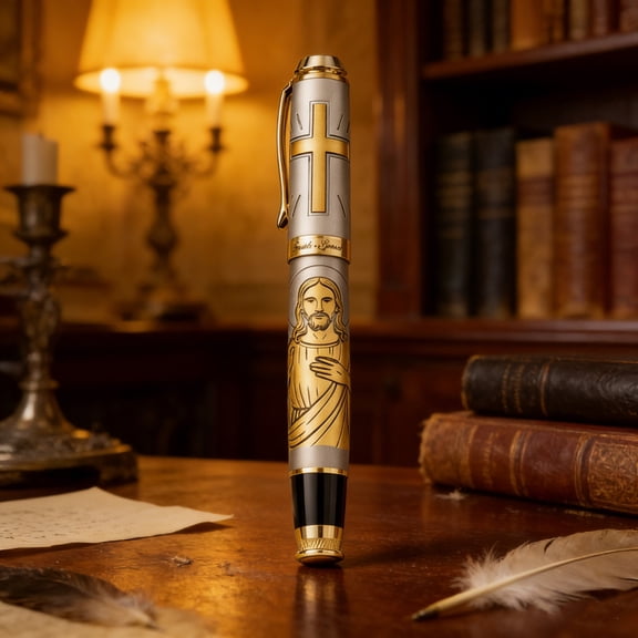 Jesus Memorial Pen Ballpoint Inspirational Christian Gift with Bible Verse