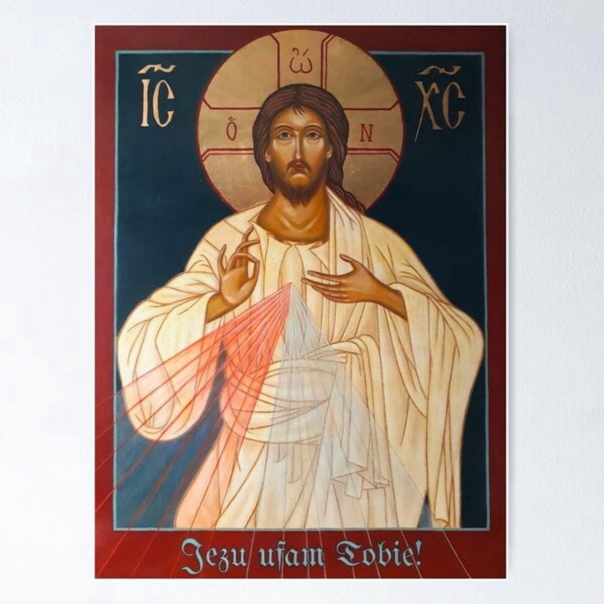 Jesus Merciful Icon By Leonid B Zio Jezu Ufam Tobie Poster , Poster ...