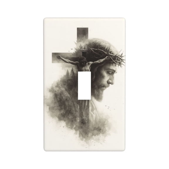 Jesus Is The Messiah. Single Toggle Light Switch Plates Outlet Covers Decorative Electrical Wall Plate 1 Gang Receptacle Switchplate Decorate Plug Cover For Bathroom Bedroom 4.5 * 2.76 Inch