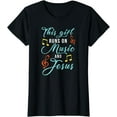 thumbnail image 1 of Jesus & Music Christian T-Shirt - Musical Theme Girl Design, 1 of 3