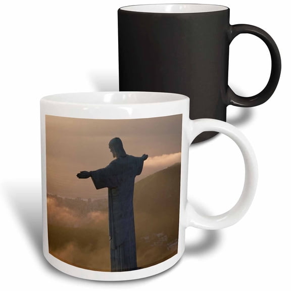3drose, Jesus on Corcovado Mountain, Rio De Janeiro, Brazil., 11oz Magic Transforming Mug