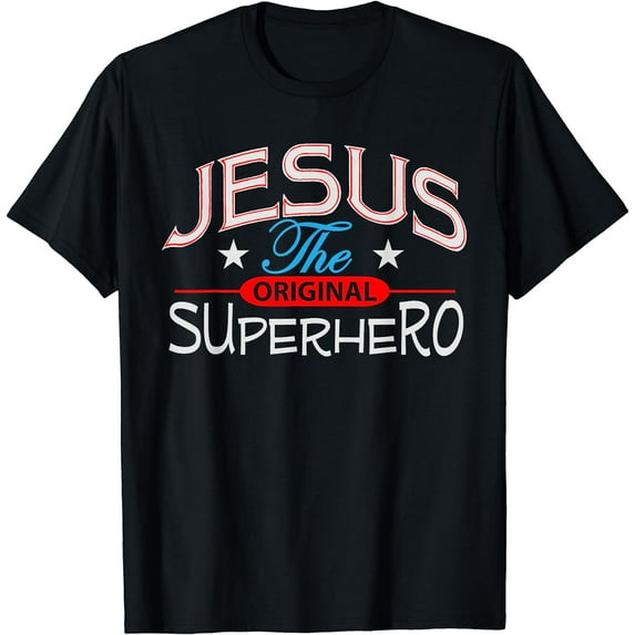 Jesus Original Inspirational Superhero Christian Gift Shirt T-Shirt Black Medium