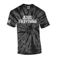 thumbnail image 1 of Jesus Over Everything Bible Scripture Mens Christian Tshirt Jesus Cross Short Sleeve T-shirt Graphic Tee-Black Tie Dye-xxl, 1 of 2