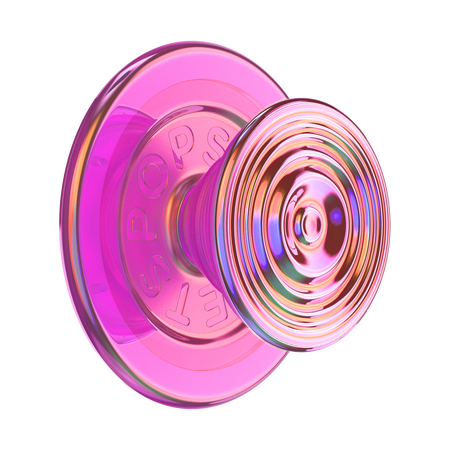PopSockets PopGrip for MagSafe: Grip and Stand for Phones and Devices - Ripple Iridescent Aviation