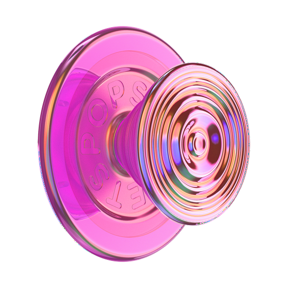 PopSockets PopGrip for MagSafe: Grip and Stand for Phones and Devices - Ripple Iridescent Aviation