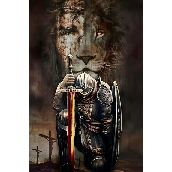 Jesus, Paladin's. 1000 Piece High-quality Wood Puzzle,Family Fun, Relaxation, Collections or Decoration and Gift Giving. puzzle size: 29.5x19.7 in and 1:1 original picture poster