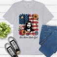 thumbnail image 1 of Jesus Patriotic Floral Shirt – One Nation Under God Christian USA Tee, Ash, 2XL, 1 of 6