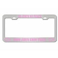 thumbnail image 1 of No Jesus No Peace Know Jesus Know Peace Heavy Duty Metal License Plate Frame/Car Accessories Auto License Plate Frame Car Tag Holder Cover (Chrome/L.Pinke), 1 of 6