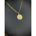 thumbnail image 1 of Jesus Pendant Necklace Figaro Chain For Mens Womens 14K Gold Filled 21x18mm, 1 of 8