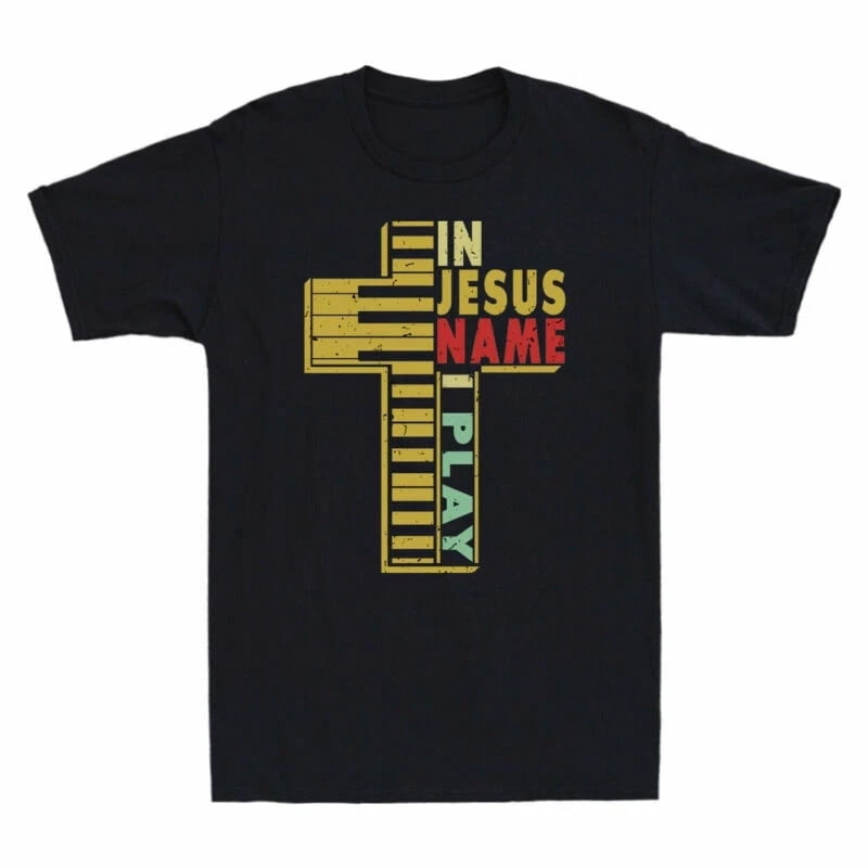Jesus Piano Retro Black Music Graphic T-Shirt - Walmart.com