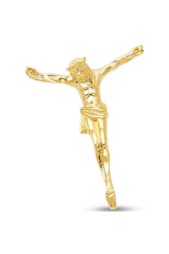 Jesus Piece Pendant Solid 14k Yellow Gold Christ Full Body Charm Genuine Religious Style 34 x 26 mm