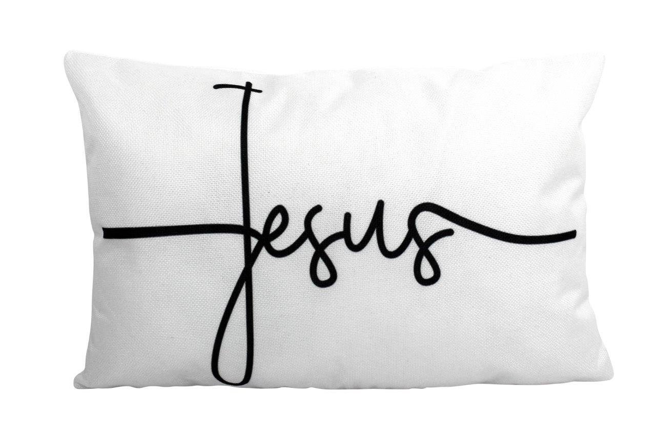 Jesus Pillow Cover | Gospel Pillow | 18x12 Pillow cover | Home Decor | Primitive Decor | Rustic Farm | Farmhouse Decor | Throw Pillows