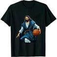 thumbnail image 1 of Jesus Play Basketball Funny Christmas T-Shirt, 1 of 5