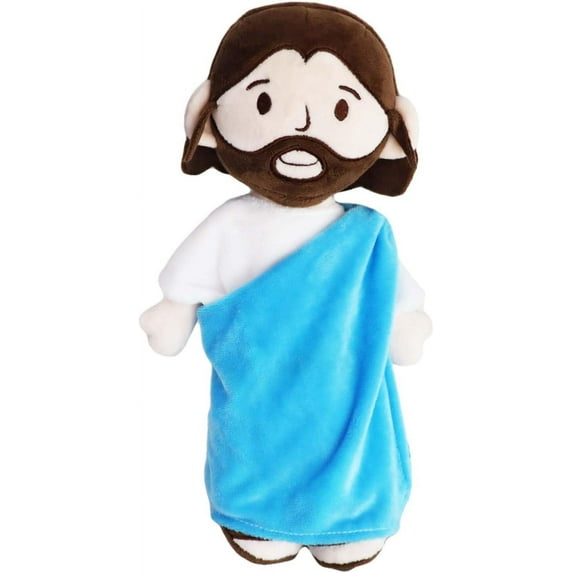 Jesus Plush Doll Guardian Angel Stuffed Animal with Wings Baptism plushie Toy Gifts for Kids for Christening Religious Easter