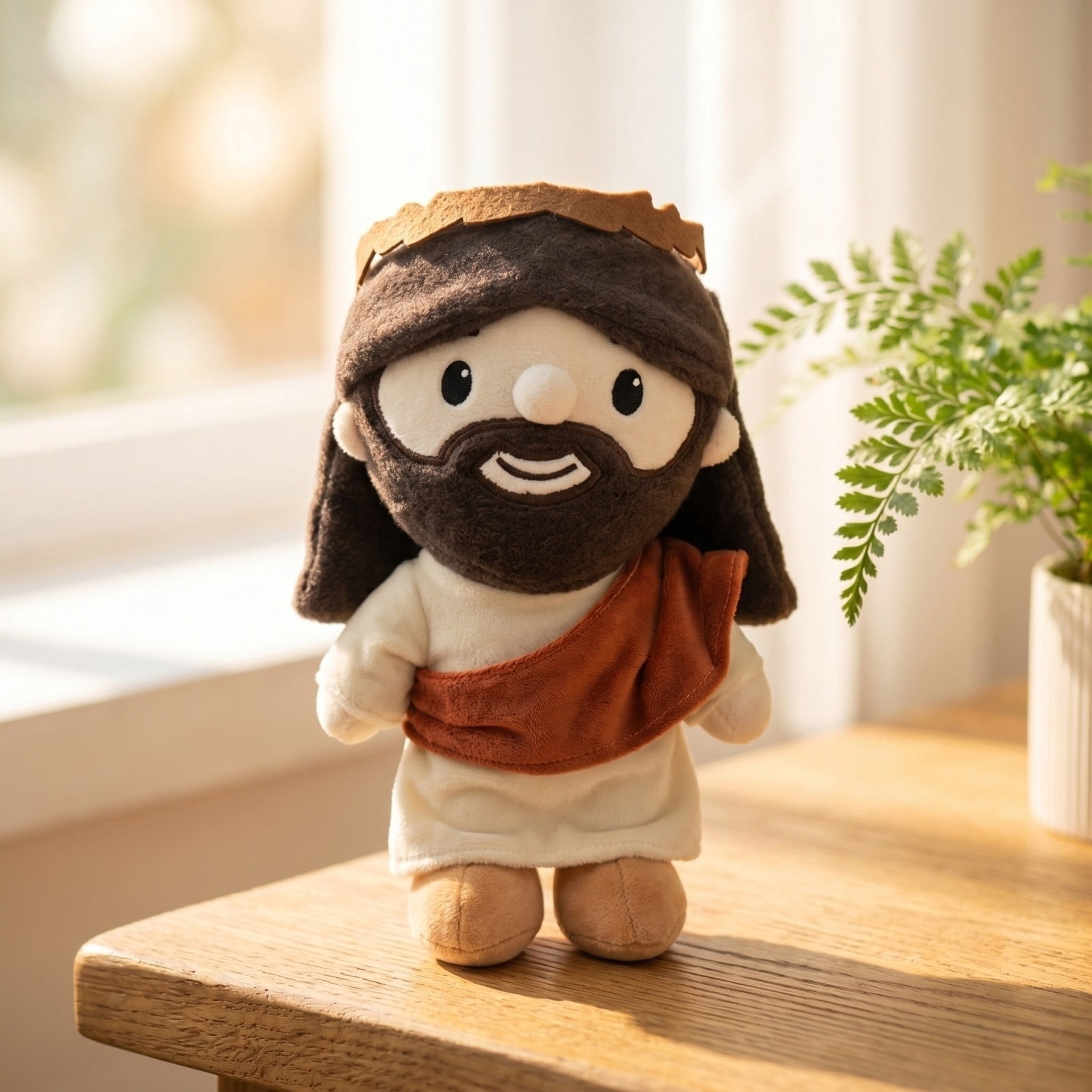 Jesus Plush Doll, Jesus Plush Doll, Cute Religious Savior Plushie Soft Stuffed Toy, Ideal Easter Baptism Communion Gift, Home/Car/Desk Decor