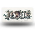thumbnail image 1 of Jesus Portrayed in "JESUS" Letters Front License Plate, Funny Standard Plates Personalized Novelty Decorative For Men/Women/Boys/Girls Car 6×12 Inch, 1 of 7