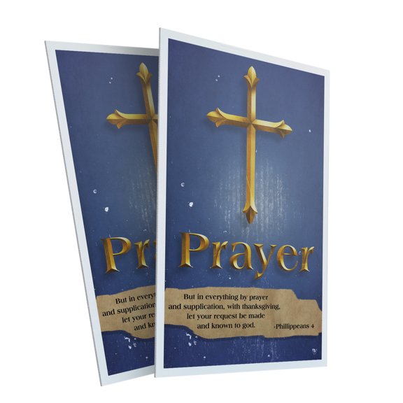 Jesus Prayer (2-Pack) 24 Inch x 36 Inch Plastic Signs | Sign Insert 4mm Corrugated Plastic Signs Storefront Window Poster | Religious Inspiration, Daily Faith, Durable Material | Made