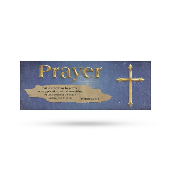Jesus Prayer Vinyl Decal 24 Inch x 9 Inch Weatherproof Heavy-Duty Adhesive Backing | Religious Inspiration, Daily Faith, Durable Material | Made in USA