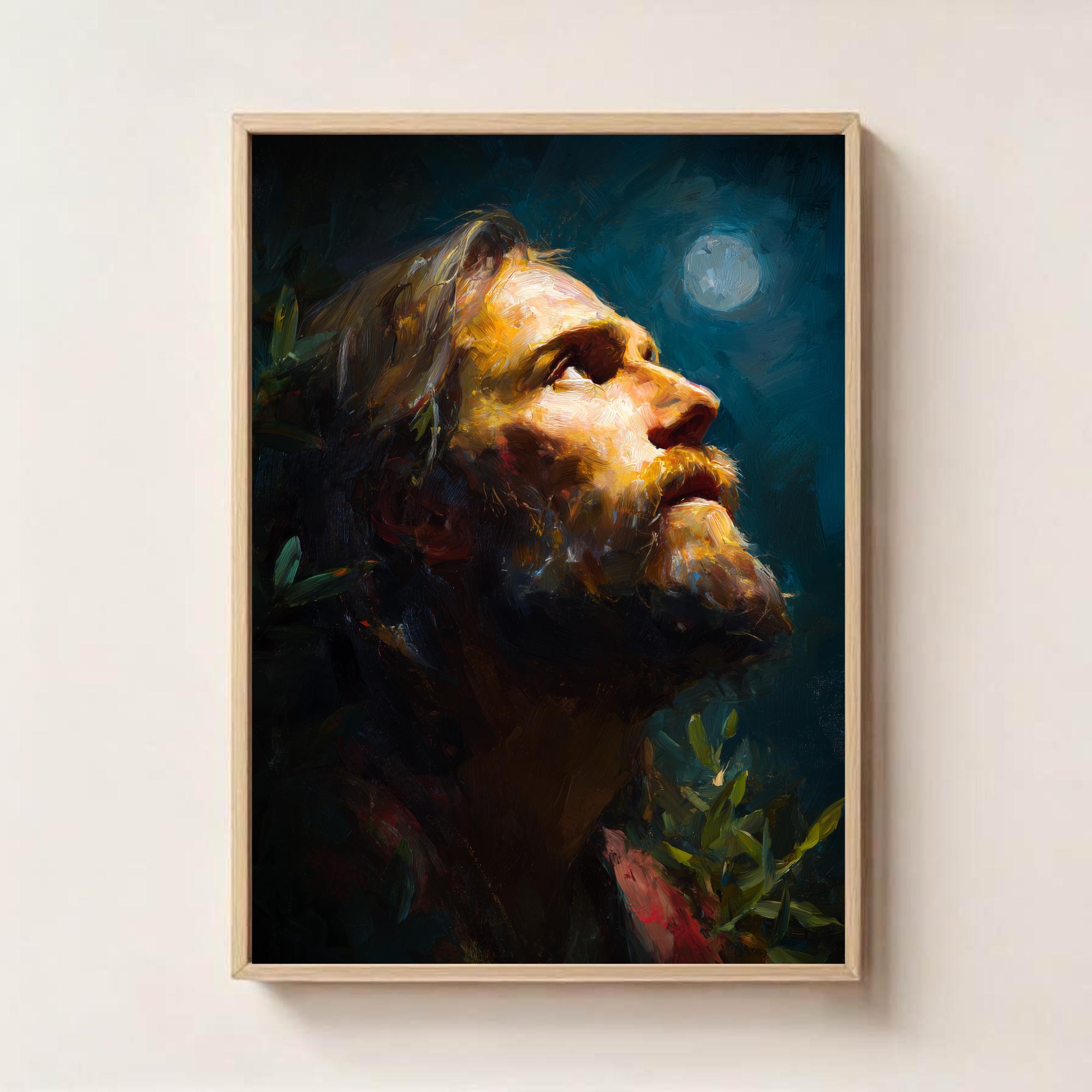 Jesus Praying In Gethsemane Art Print | Garden Of Gethsemane Artwork ...