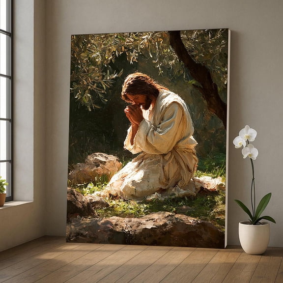 Jesus Praying In Gethsemane, Christian Wall Art Of Faith