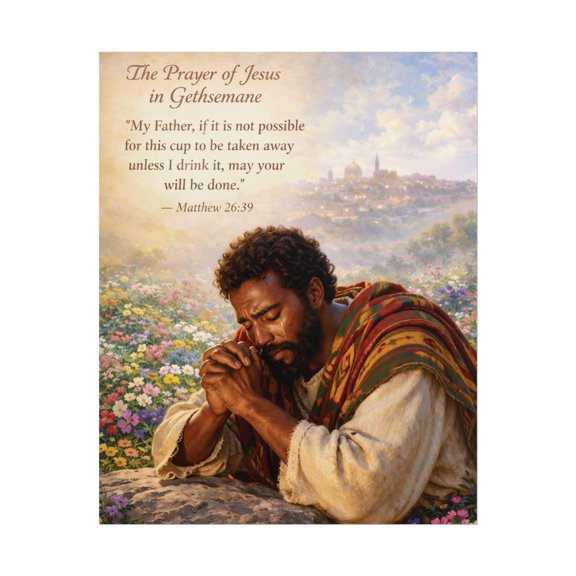Jesus Praying In Gethsemane Poster