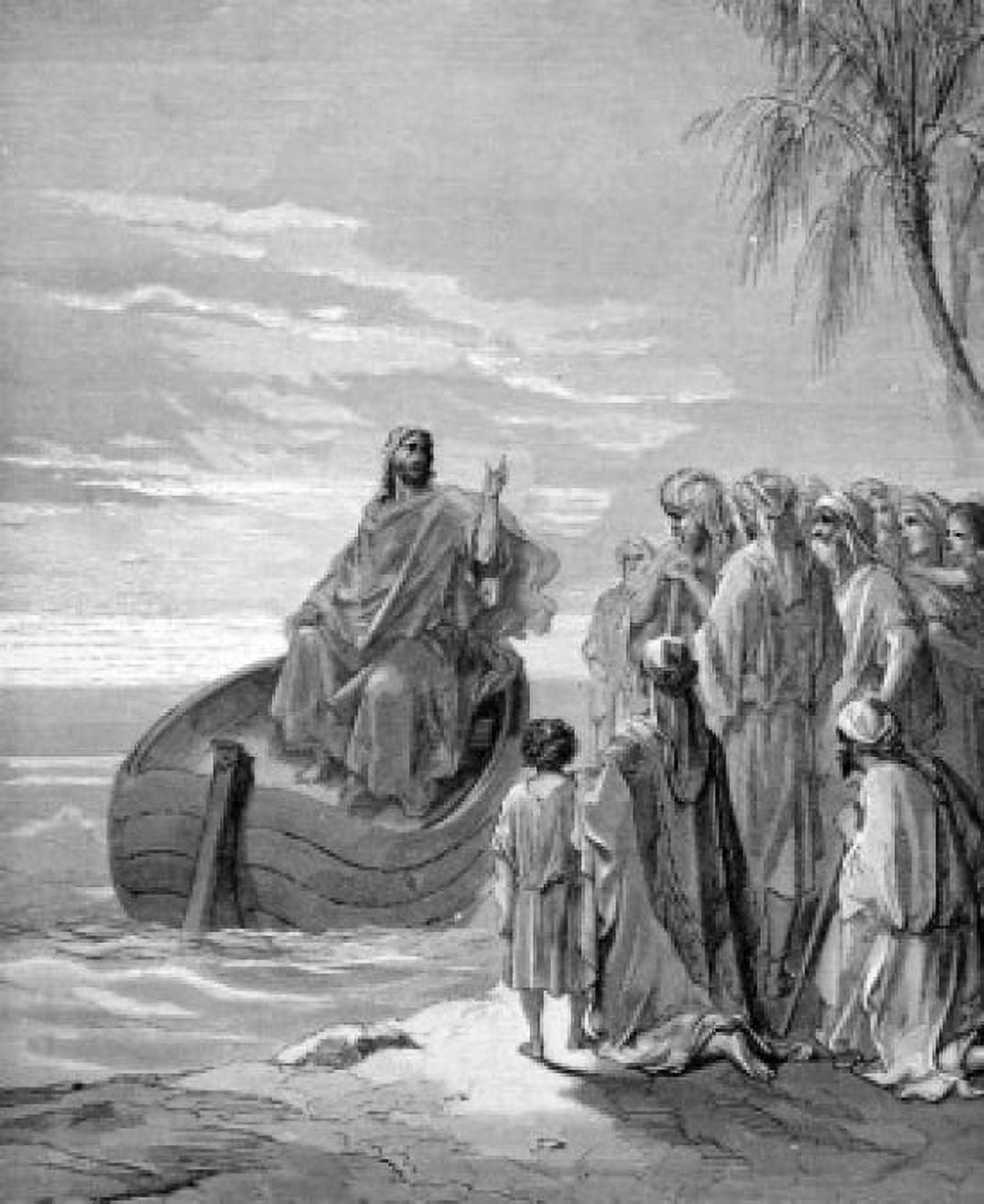 Jesus Preaching in a Ship by Gustave Dore 1832-1883 Canvas Art - Gustave Dore (24 x 36)