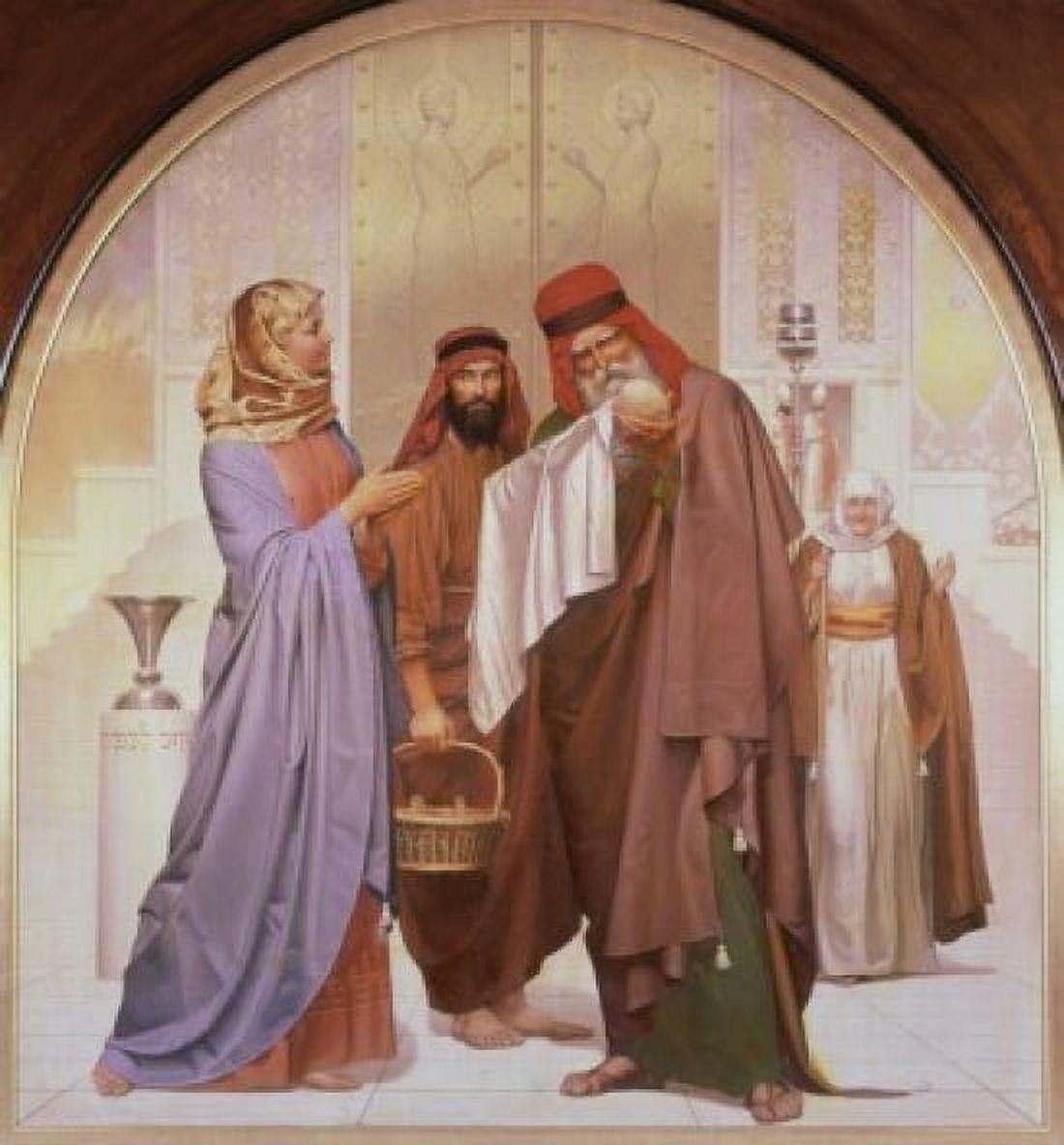 Jesus Presented In The Temple Christen Dalsgaard (1824-1907 Danish) Canvas Art - Christen Dalsgaard (18 x 24)