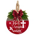 Jesus Is the Reason for the Season Christmas Door Sign, 12 inch Round ...