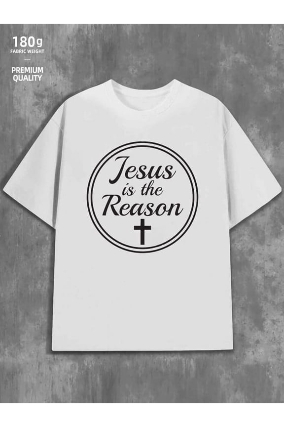 Jesus is the Reason mens Christianity 180G 100% Cotton white pamuk christianity Vintage Unisex Shirt Cotton tshirts Funny Unisex Shirt Printed tshirts Fashion Unisex Shirt Graphic tshirts