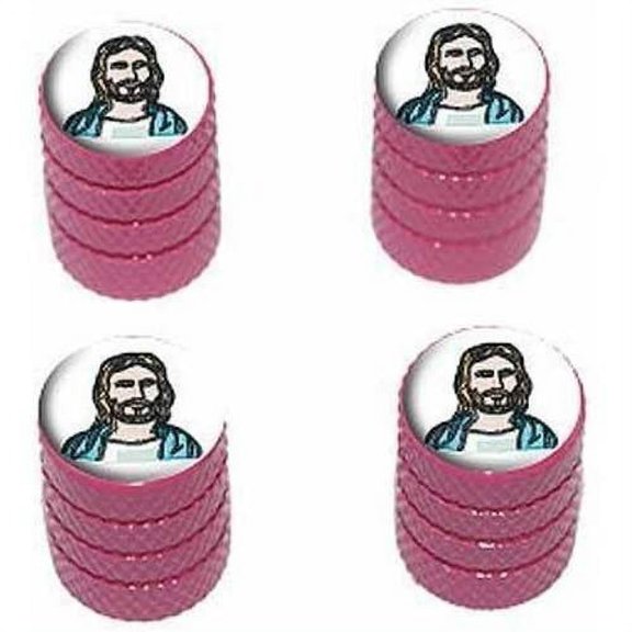 Jesus Religious Christian Tire Rim Wheel Aluminum Valve Stem Caps, Multiple Colors