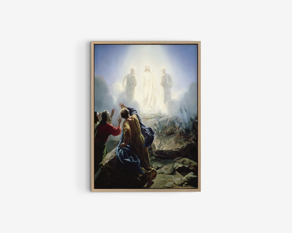 Transfiguration Poster Jesus Resurrection Wall Art Transfiguration of Jesus Christ by Carl ...